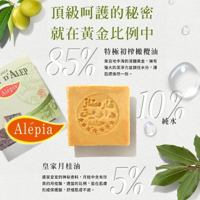 【送禮推薦★Alepia】百年皇室御用精油手工皂禮盒(200gx5)