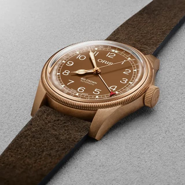 【ORIS 豪利時】BIG CROWN 指針式日期青銅錶 禮物 送禮 推薦(0175477413166-0752074BR)