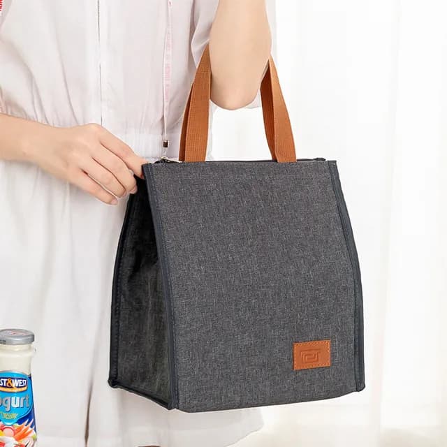 【E.City】情人節禮物 懷舊時光保溫保冷野餐便當袋(雙層結構保溫保冰)