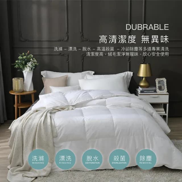 【ISHUR 伊舒爾】90/10極致典藏羽絨被 100%精梳棉表布 台灣製造 雙人2.5kg(贈防潮棉被袋/冬被/棉被/被子)
