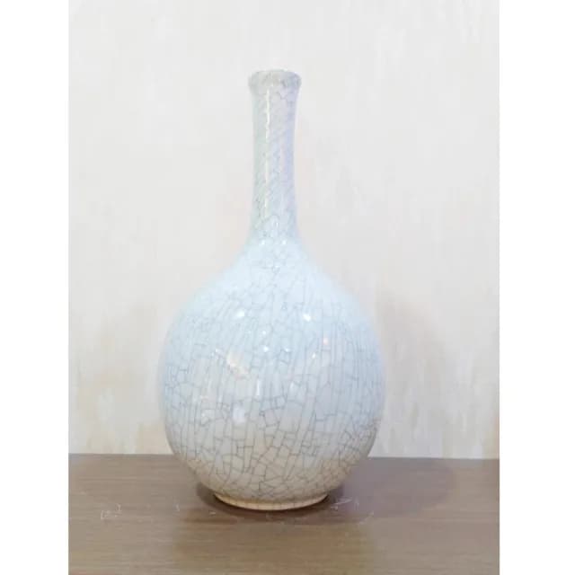 【創藝工坊】冰裂白釉擋瓶(生活陶 品茗茶 冰裂白釉 茶具茶碗 極致藝品 擋瓶)