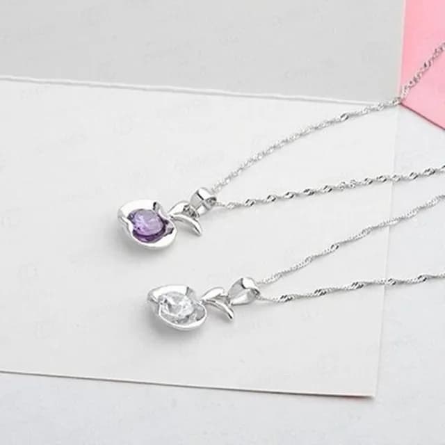 【米蘭精品】現貨+預購 925純銀項鍊鑲鑽吊墜(時尚可愛精緻母親節情人節生日聖誕節交換禮物女飾品73fy51)