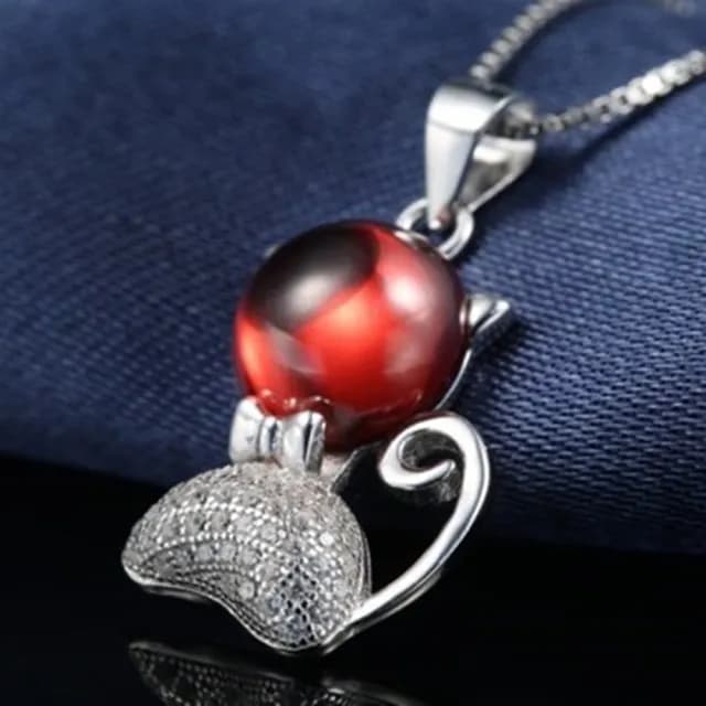 【米蘭精品】現貨+預購 925純銀項鍊鑲鑽吊墜(經典獨特可愛小貓母親節情人節生日聖誕節禮物女飾品73fy75)