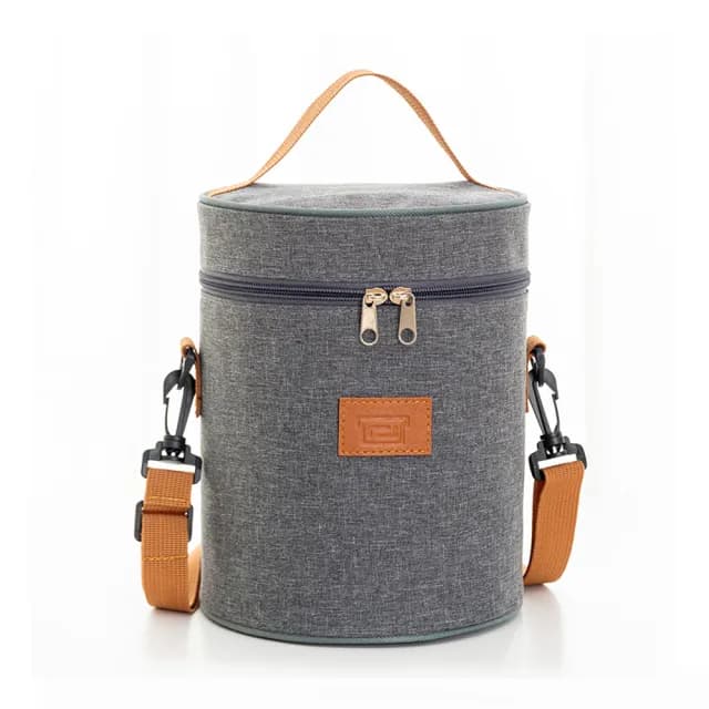 【E.City】情人節禮物 3入-懷舊時光保溫保冷野餐便當袋(雙層結構保溫保冰)