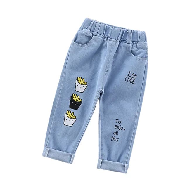 【Baby 童衣】兒童牛仔褲 休閒造型牛仔長褲 兒童長褲 88651(童裝 童褲)