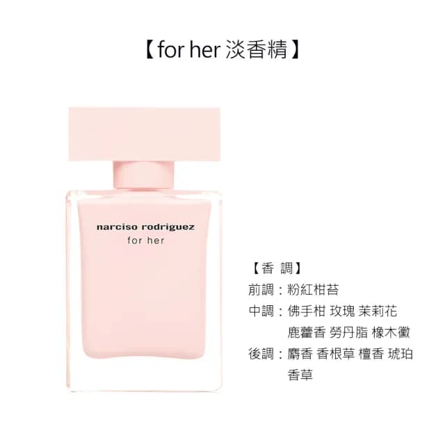 【NARCISO RODRIGUEZ】經典系列香水100ml任選(桃色優雅/for her淡香精/for her淡香水/純粹繆思.公司貨)