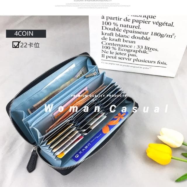 【玩皮工坊】母親節禮物 4COIN真皮頭層牛皮22卡位男女通用皮夾皮包錢包長夾女夾LH763(5色可選)