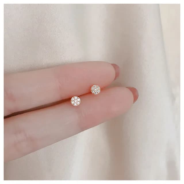 【HaNA 梨花】韓國上班OL戴不張揚．迷你小小花苞圓型耳環(針式 耳環 耳飾 耳圈 耳釘)