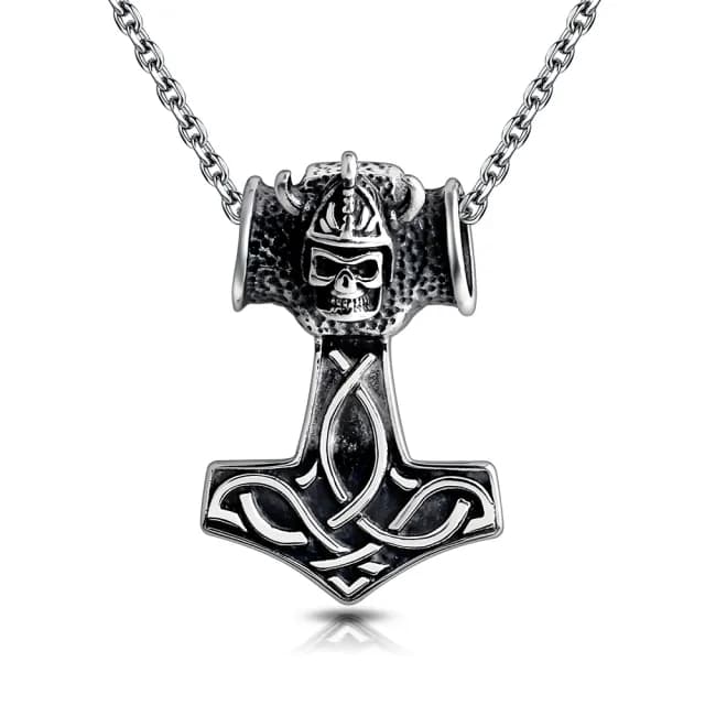 【AchiCat】項鍊．骷髏．個性．低敏．男生(白色情人節禮物)