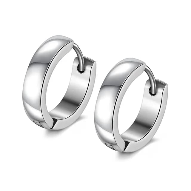 【AchiCat】耳環．易扣．耳針式．低敏(白色情人節禮物．面寬約3mm/4mm)