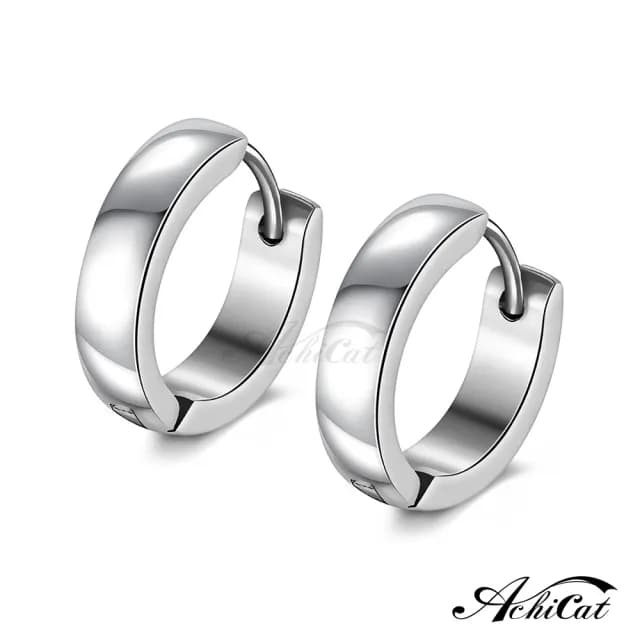 【AchiCat】耳環．易扣．耳針式．低敏(白色情人節禮物．面寬約3mm/4mm)