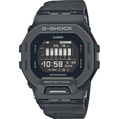 【CASIO 卡西歐】G-SHOCK 纖薄運動系藍芽計時手錶-沉著黑 送禮 禮物 推薦(GBD-200-1)