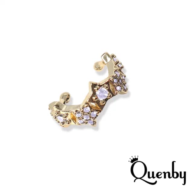 【Quenby】璀璨星芒排鑽設計耳骨夾(耳扣/飾品/配件) - momo購物網 - 好評推薦 -