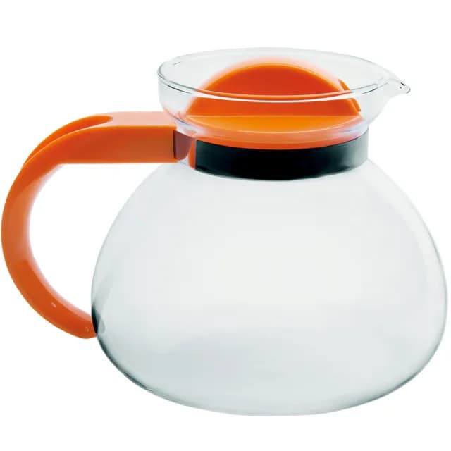 【EXCELSA】Teatime耐熱玻璃壺 橘1.9L / 泡茶 下午茶 茶具