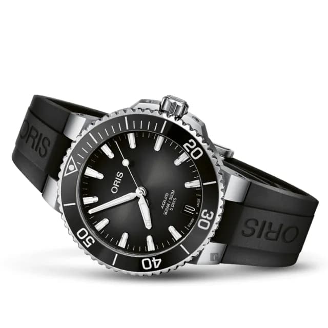 【ORIS 豪利時】Aquis 五日鍊全新自製機芯 Calibre 400 潛水錶 禮物 送禮 推薦(0140077694154-0742274FC)