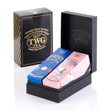 【TWG Tea】時尚茶罐雙入禮盒組 法式伯爵茶100g+紳士伯爵茶100g(紅茶)