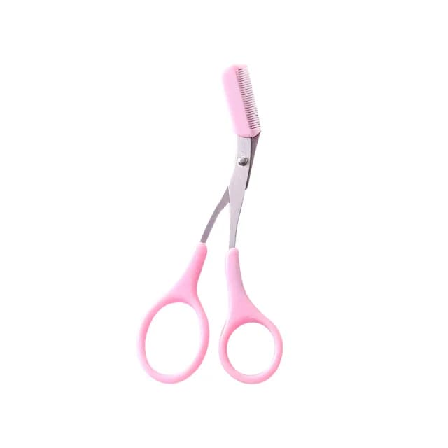 【美容用具】不鏽鋼專業修眉剪刀附眉梳(修容 修眉刀 修眉剪 剃眉刀 修眉神器 修除雜毛 交換禮物)