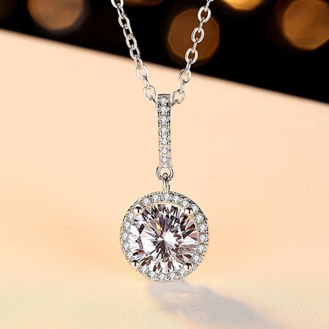 【米蘭精品】現貨+預購 莫桑鑽項鍊925純銀吊墜(2克拉8心8箭滿鑽聖誕節情人節生日交換禮物女飾品73yk13)
