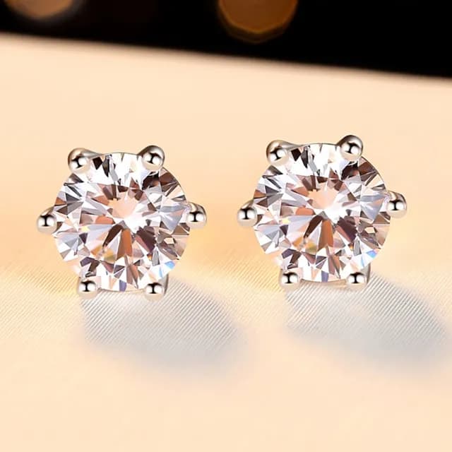 【米蘭精品】現貨+預購 莫桑鑽耳環925純銀耳針(0.8ct經典六爪鑲嵌情人節生日聖誕節禮物女飾品73yk78)