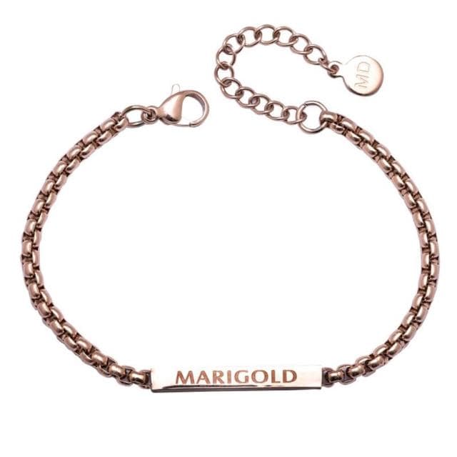【MARIGOLD 美爾朵】對飾禮盒-西德鋼四種語言幸福手鍊(情侶對飾 情人節禮物)