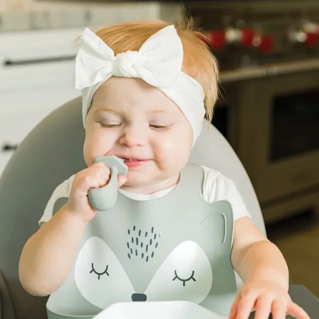 【Tiny Twinkle】美國 矽膠防漏防水圍兜(多款可選/兒童學習餐具/寶寶吃飯圍兜)