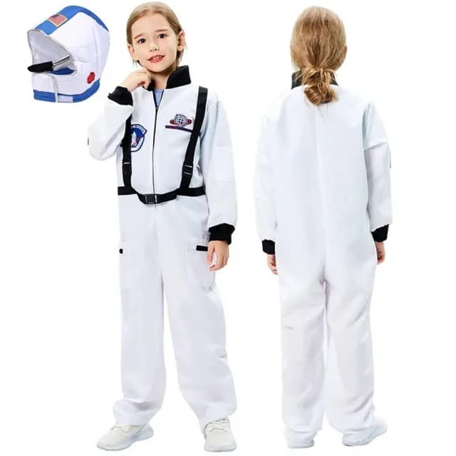 【Kori Deer 可莉鹿】太空人萬聖節兒童裝連身衣+頭套2件組(變裝派對角色扮演造型攝影)