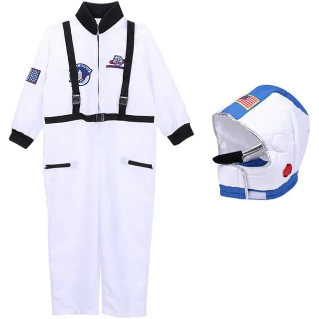 【Kori Deer 可莉鹿】太空人萬聖節兒童裝連身衣+頭套2件組(變裝派對角色扮演造型攝影)