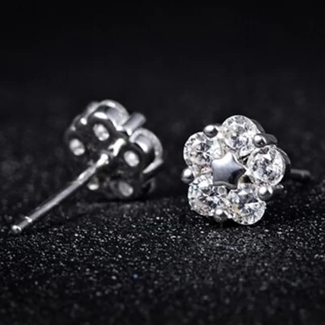 【米蘭精品】現貨+預購 925純銀耳環鑲鑽耳飾(閃耀迷人星星造型情人節生日聖誕節交換禮物女飾品73dy84)