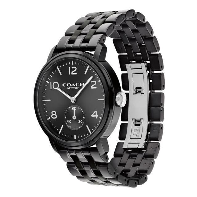 【COACH】官方授權經銷商 小秒圈時尚手錶-42mm/黑 情人節 禮物(14602531)