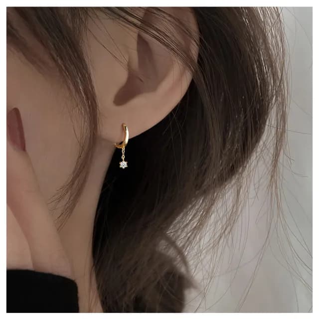 【HaNA 梨花】韓國小店長自留．細緻金水滴微奢耳環(針式 耳環 耳飾 耳圈 耳釘)