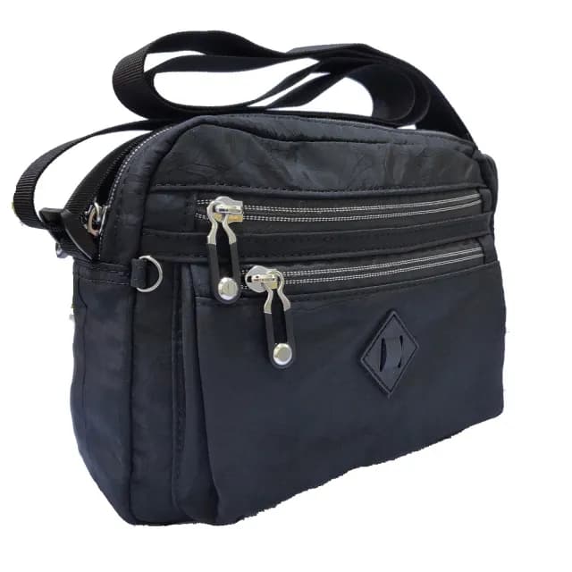 【Misstery】情人節禮物 七夕 側背包防潑水小巧斜背包側背包-黑(進口防潑水面料-樹紋)