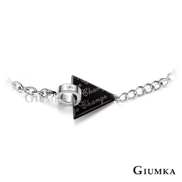 【GIUMKA】快速倉．女手鍊．黑色．白鋯(情人節禮物)