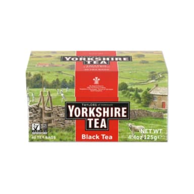 【英國泰勒茶Taylors】Yorkshire約克夏茶紅牌紅茶包40入裸包/盒(適合沖煮香醇鮮奶茶葉)