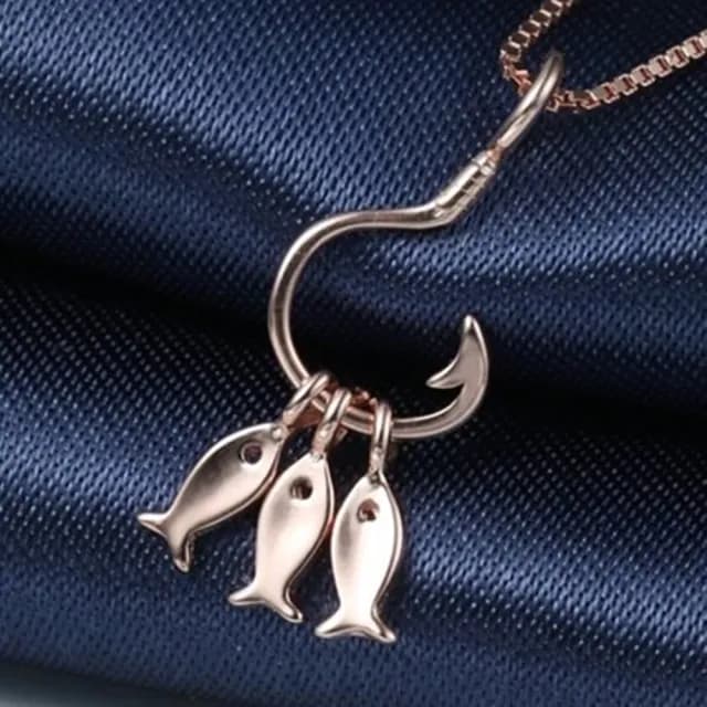 【米蘭精品】現貨+預購 925純銀項鍊玫瑰金吊墜(小魚如魚得水母親節情人節生日聖誕節禮物女飾品73fy129)