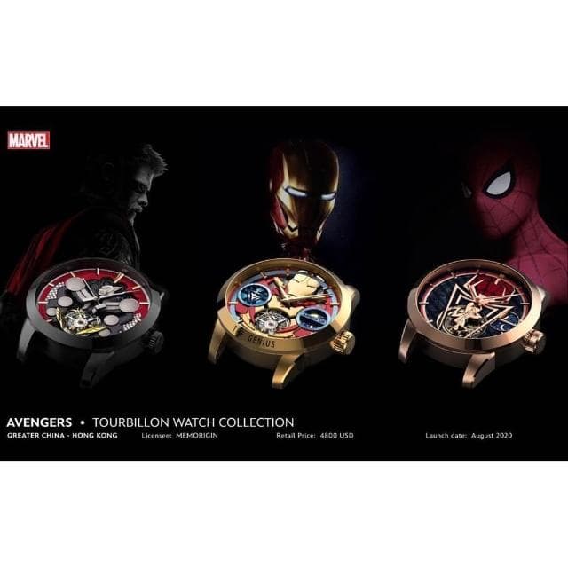 【MEMORIGIN 萬希泉】x MARVEL 漫威 蜘蛛人陀飛輪手錶 送禮 禮物 推薦(MV0423-4894379460482)