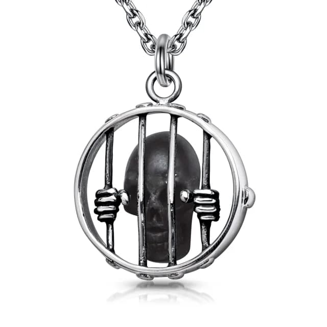 【AchiCat】項鍊．骷髏頭．個性(送男生．白色情人節禮物)