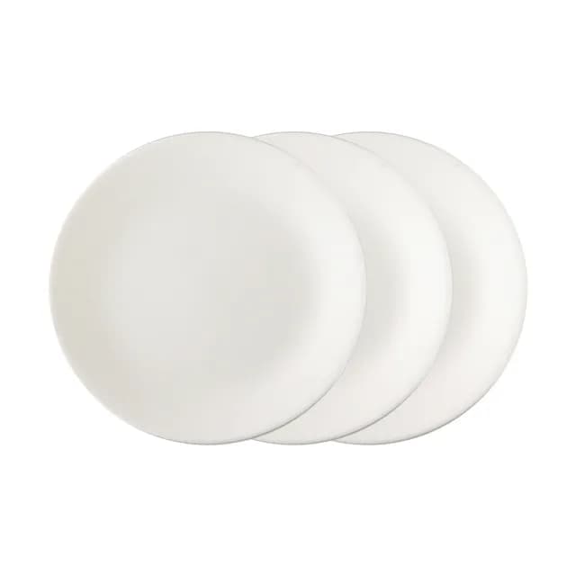 【CorelleBrands 康寧餐具】純白10吋餐盤-三入組