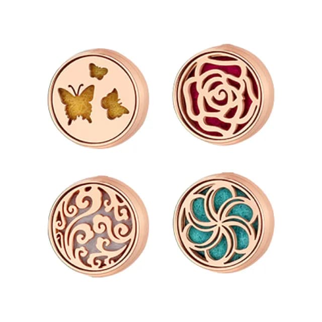 【EMPTY】玫瑰金雕刻鏤空精油手鍊(精美不鏽鋼精品系列)