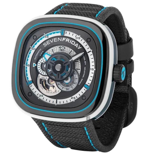 【SEVENFRIDAY】蔚藍夏季限量機械錶 送禮 禮物 推薦(P3C/08)
