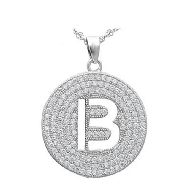 【米蘭精品】現貨+預購 925純銀項鍊鑲鑽吊墜(獨特字母設計個性情人節生日聖誕節交換禮物女飾品73df68)
