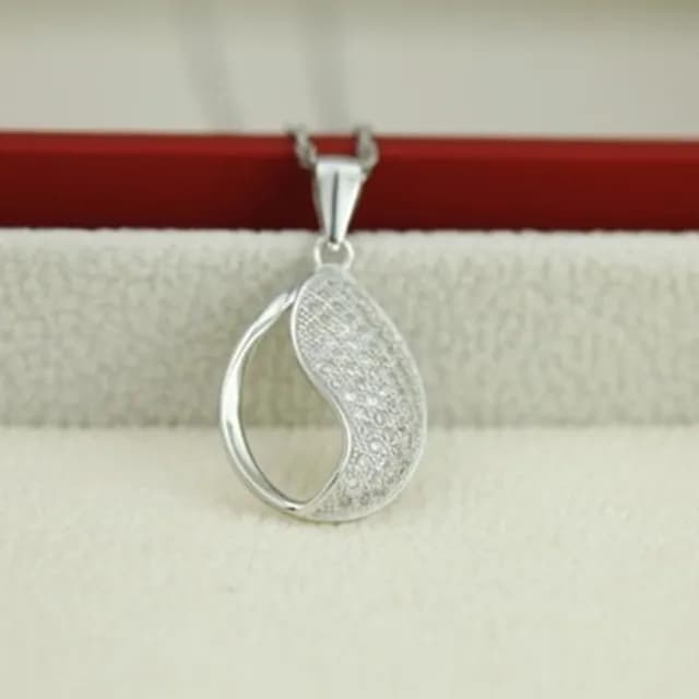 【米蘭精品】現貨+預購 925純銀項鍊鑲鑽吊墜(高貴大方精緻耀眼情人節生日聖誕節交換禮物女飾品73dk45)