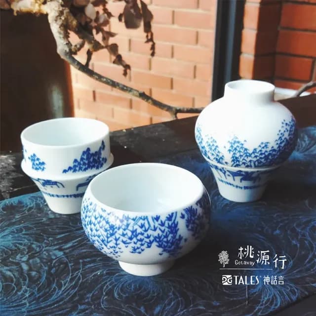 【TALES 神話言】桃源行-2入套杯B款(文創 藝術 創新 器皿 禮物)