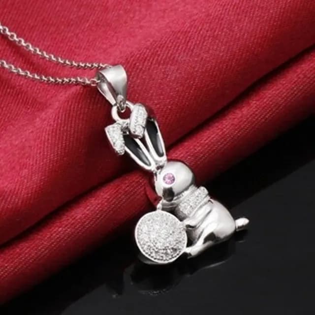 【米蘭精品】現貨+預購 925純銀項鍊鑲鑽吊墜(簡潔亮眼可愛時尚情人節生日聖誕節交換禮物女飾品73dk466)