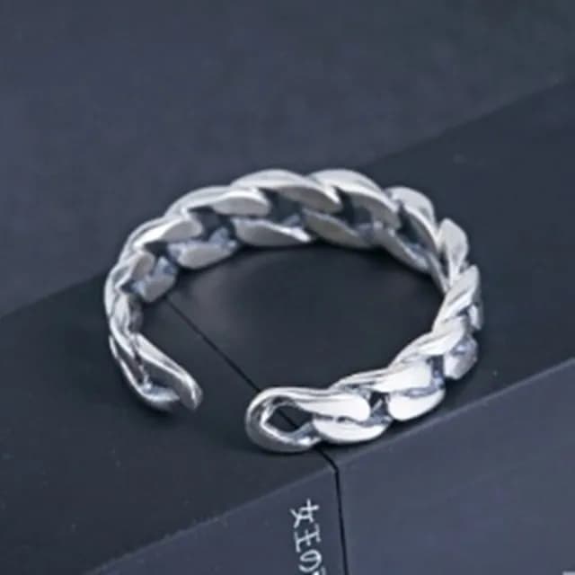 【米蘭精品】現貨+預購 925純銀戒指鑲鑽銀飾(韓版復古繩結開口設計情人節生日聖誕節交換禮物女飾品73dx22)