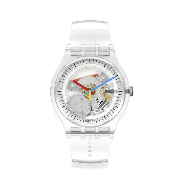 【SWATCH】CLEARLY NEW GENT 經典手錶/男錶/女錶/瑞士製造 SO29K100-S06(41mm)