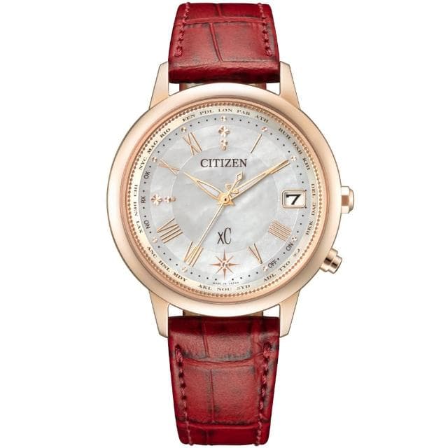 【CITIZEN 星辰】XC 鈦 台灣25周年限量 Hebe廣告款 光動能電波女錶 母親節 禮物 送禮(CB1105-02W)