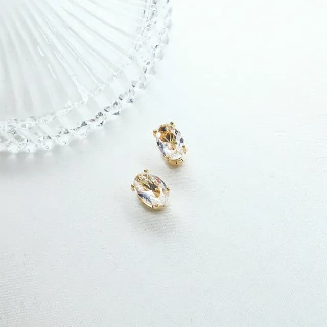 【柏琳飾物所】韓國 切面鋯石易扣耳環(鋯石 易扣耳環)