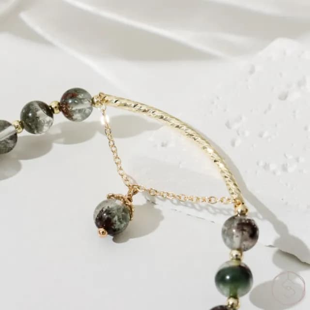 【SPANCONNY 飾品控】春風野草 l 綠幽靈 l 天然水晶手鍊(正財運+事業)