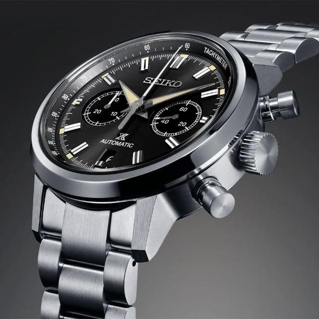【SEIKO 精工】Prospex 熊貓錶 黑熊 SPEEDTIMER 機械計時錶 母親節 禮物 送禮(SRQ037J1/8R46-00B0D)