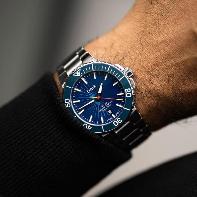 【ORIS 豪利時】Aquis 孫悟空動畫電影60週年紀念 限量潛水腕錶 送禮 禮物 推薦(0173377664185-Set)
